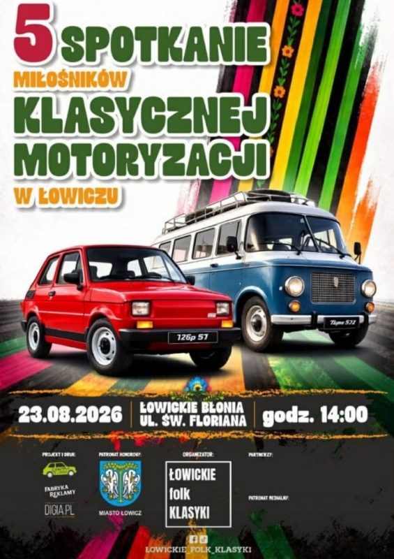 5 Spotkanie Miłośników Klasycznej Motoryzacji w Łowiczu