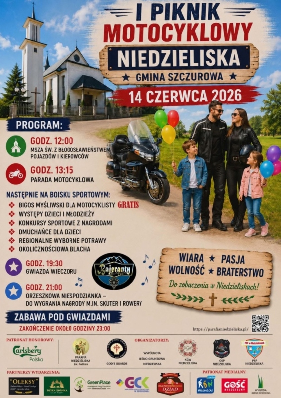 I Piknik Motocyklowy w Niedzieliskach kolo Szczurowej 