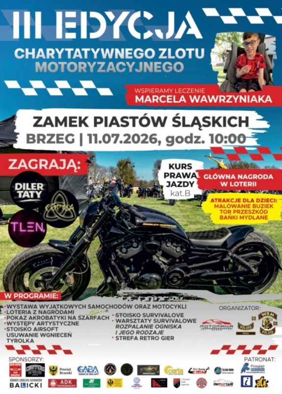III Edycja Charytatywnego Zlotu Motoryzacyjnego BRZEG 2026