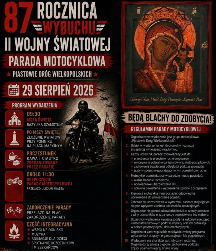 Parada Motocyklowa - Piastowie Dróg Wielkopolskich 2026