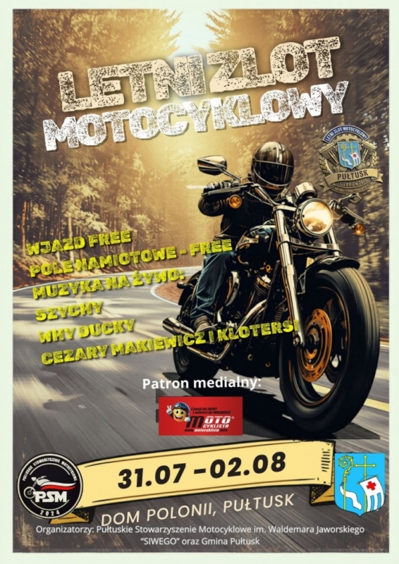 Letni Zlot Motocyklowy 2026 w Pułtusku!