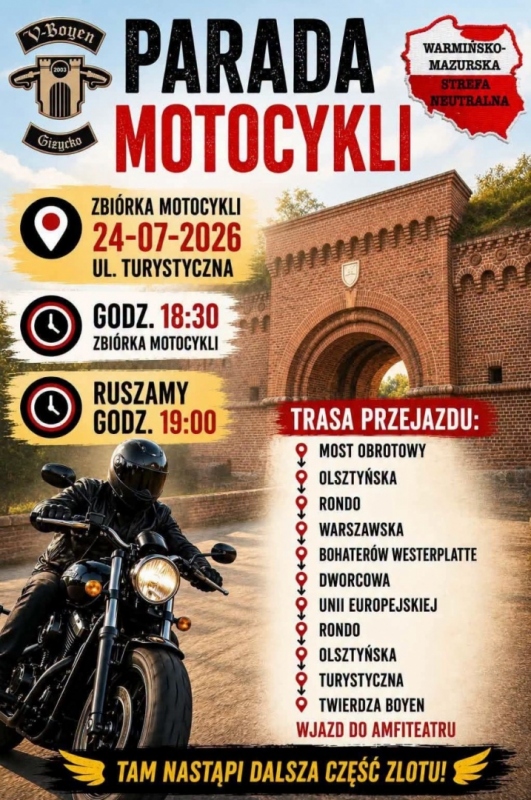 Parada Motocyklowa Giżycko 2026
