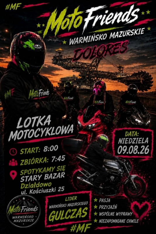 Lotka z MotoFriends Działdowo na koparkę DOLORES 2026