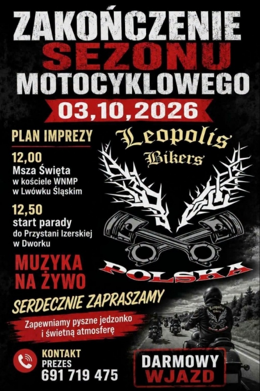 Zakończenie Sezonu Motocyklowego Leopolis Bikers 2026