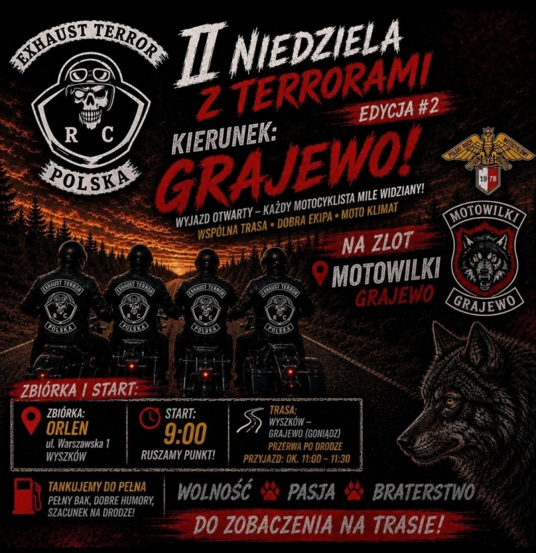 II NIEDZIELA Z TERRORAMI – KIERUNEK GRAJEWO 2026