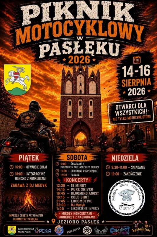Piknik Motocyklowy w Pasłęku 2026