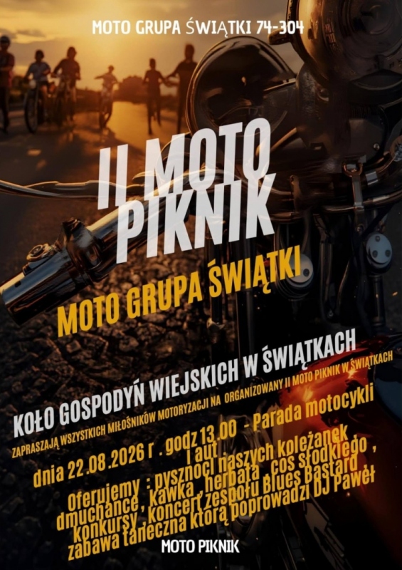 II Moto Piknik w Świątkach 2026