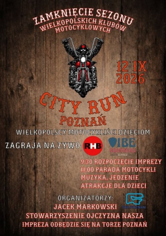 City Run Poznań - Zakończenie Sezonu Motocyklowego 2026