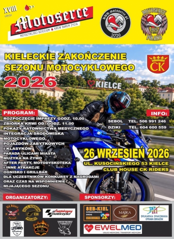 MOTOSERCE 2026 i Kieleckie Zakończenie Sezonu Motocyklowego