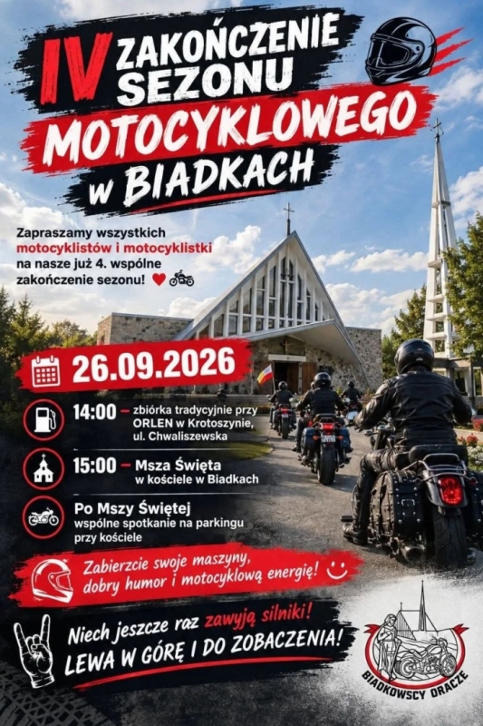 Zakończenie Sezonu Motocyklowego w Biadkach 2026
