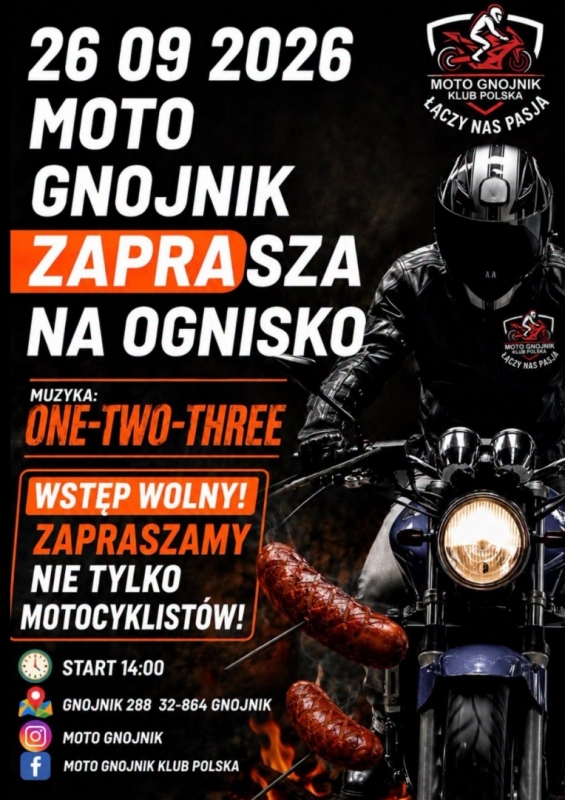 MOTO GNOJNIK ZAPRASZA NA OGNISKO Motocyklowe 2026