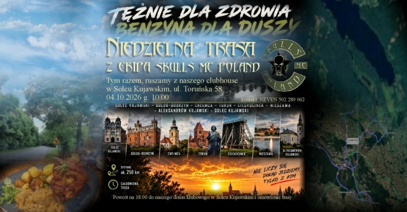 Jesienna trasa z ekipą SKULLS MC Poland Solec Kujawski