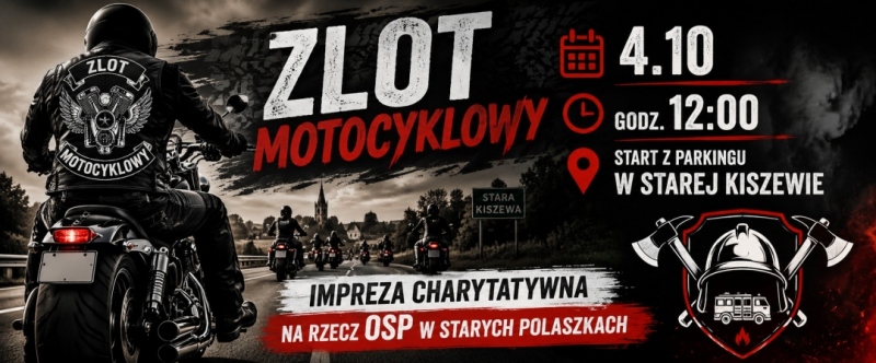 Zlot motocyklowy w Osadzie Stara Baśń w Wilczych Błotach Kościerskich