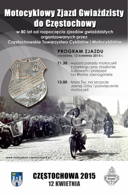 Rozpoczęcie sezonu motocyklowego Częstochowa 2015 (Zjazd Gwiaździsty)