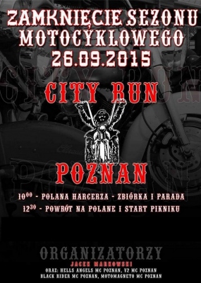 Zakończenie sezonu motocyklowego City Run Poznań 2015